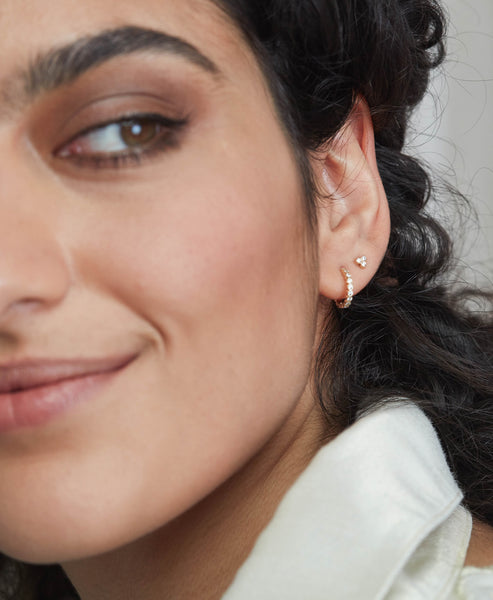 Lab-grown diamond earrings